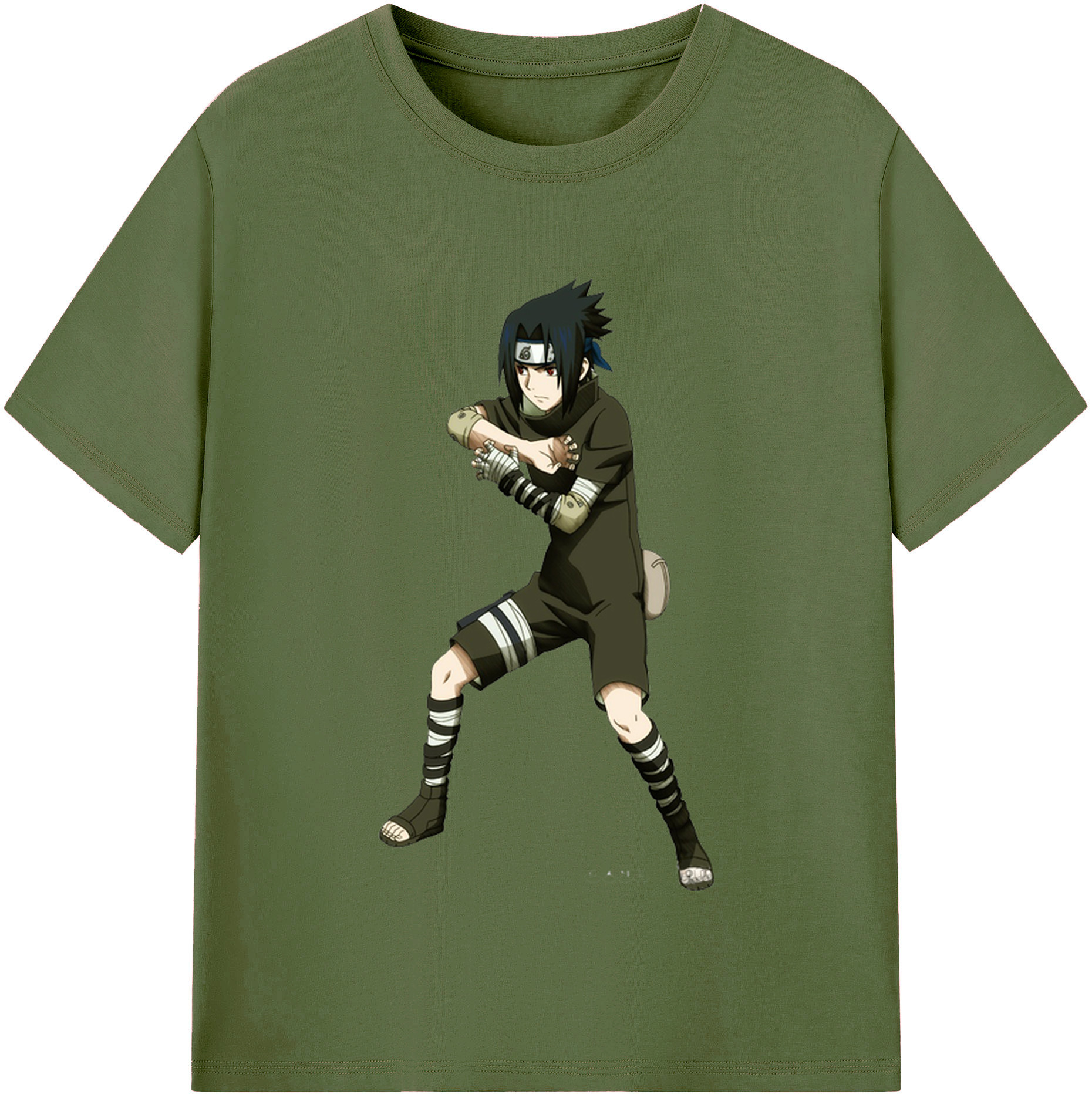 （画像用） NARUTO -ナルト- うちは サスケ Uchiha Sasuke 綿100％半袖Tシャツ（フロントプリント）